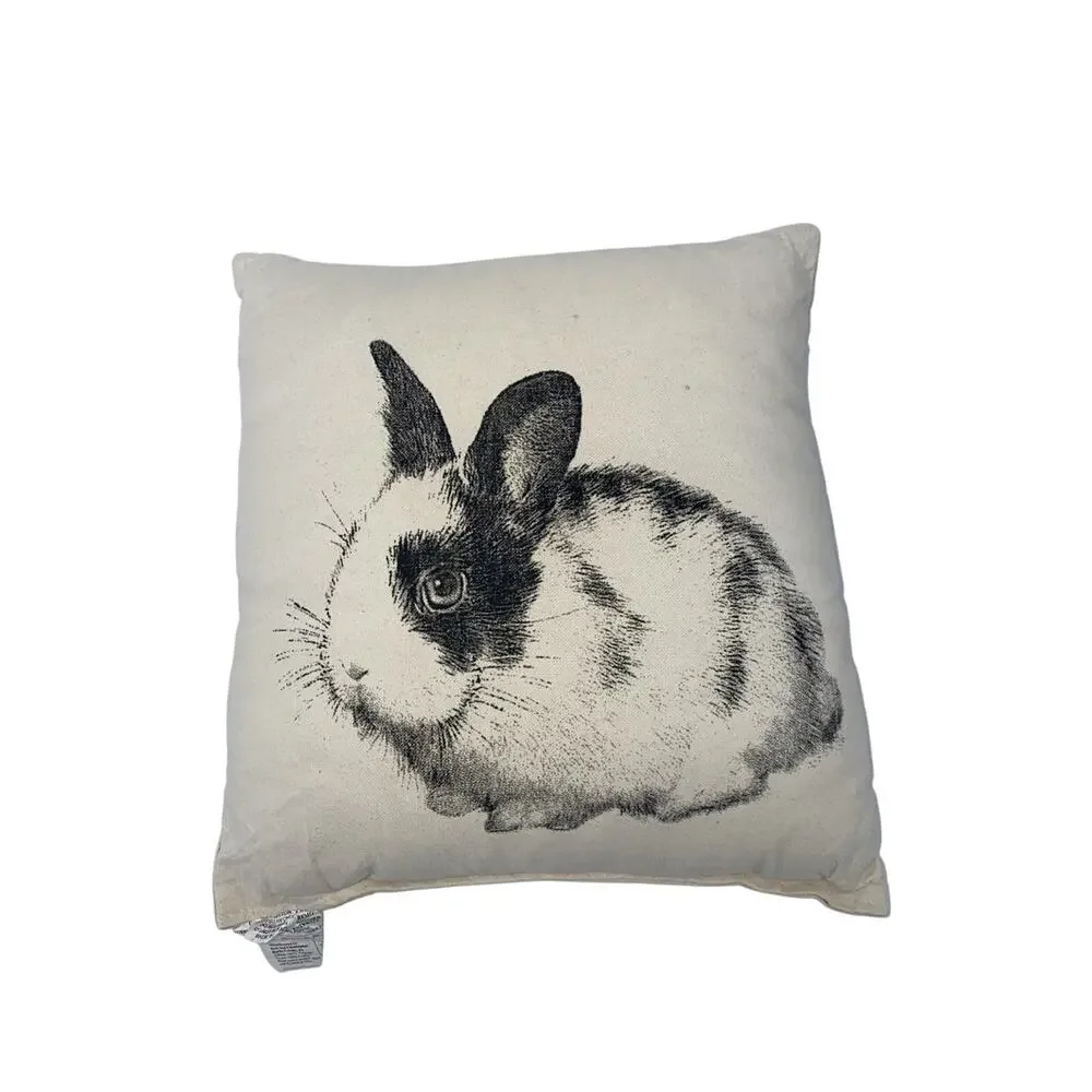 Eric & Christopher Screen Printed Bunny Pillow 11.5” X 13”